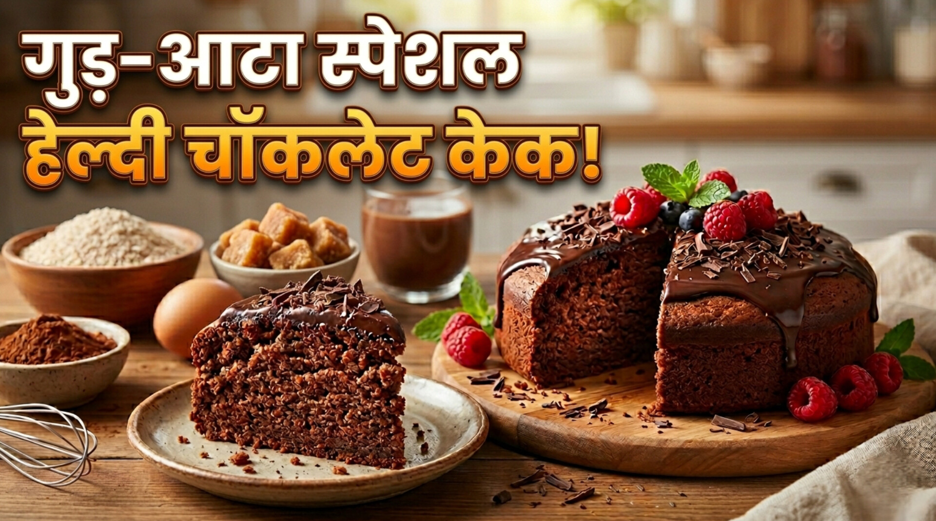 Healthy chocolate cake recipe at home