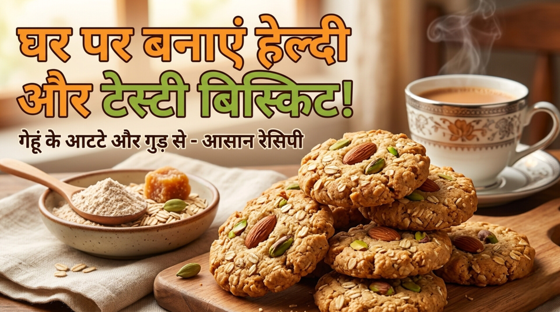 Healthy biscuit recipe at home