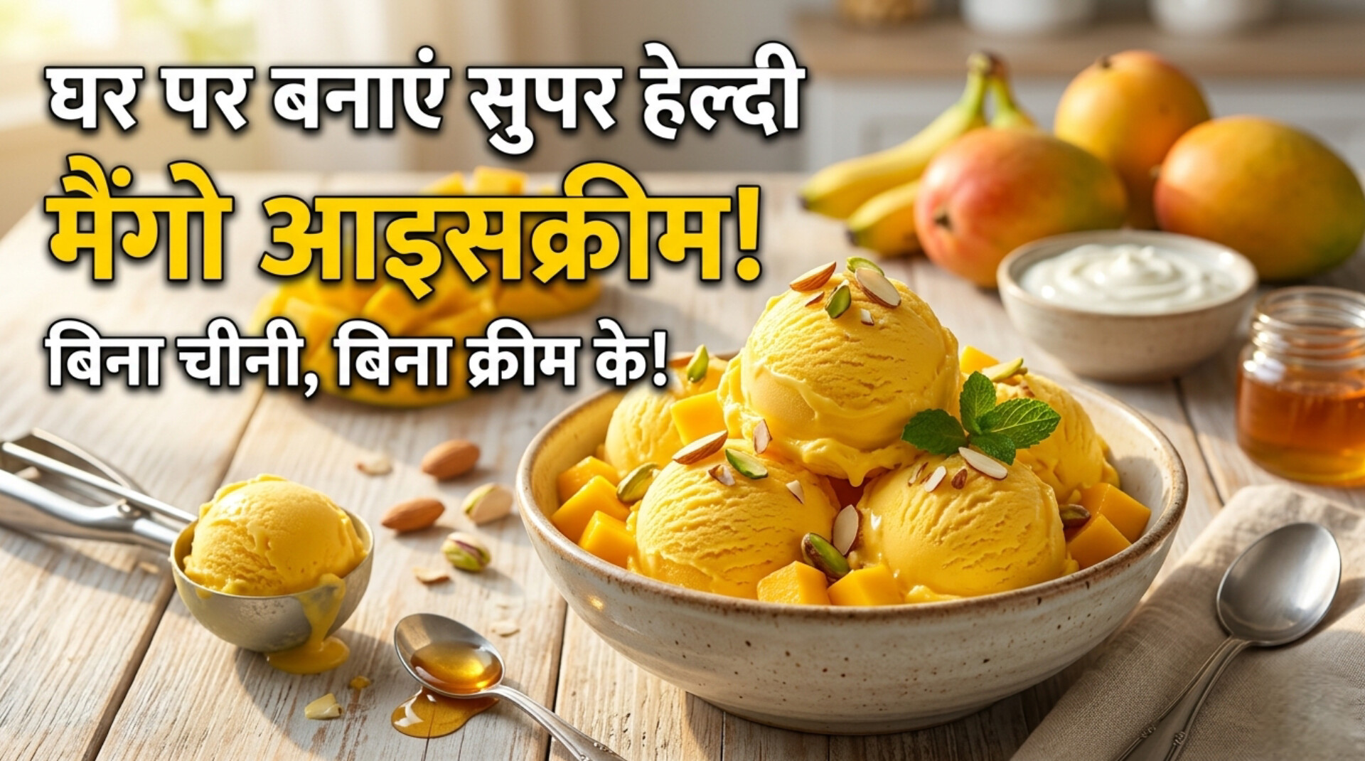 Mango ice-cream recipe at home