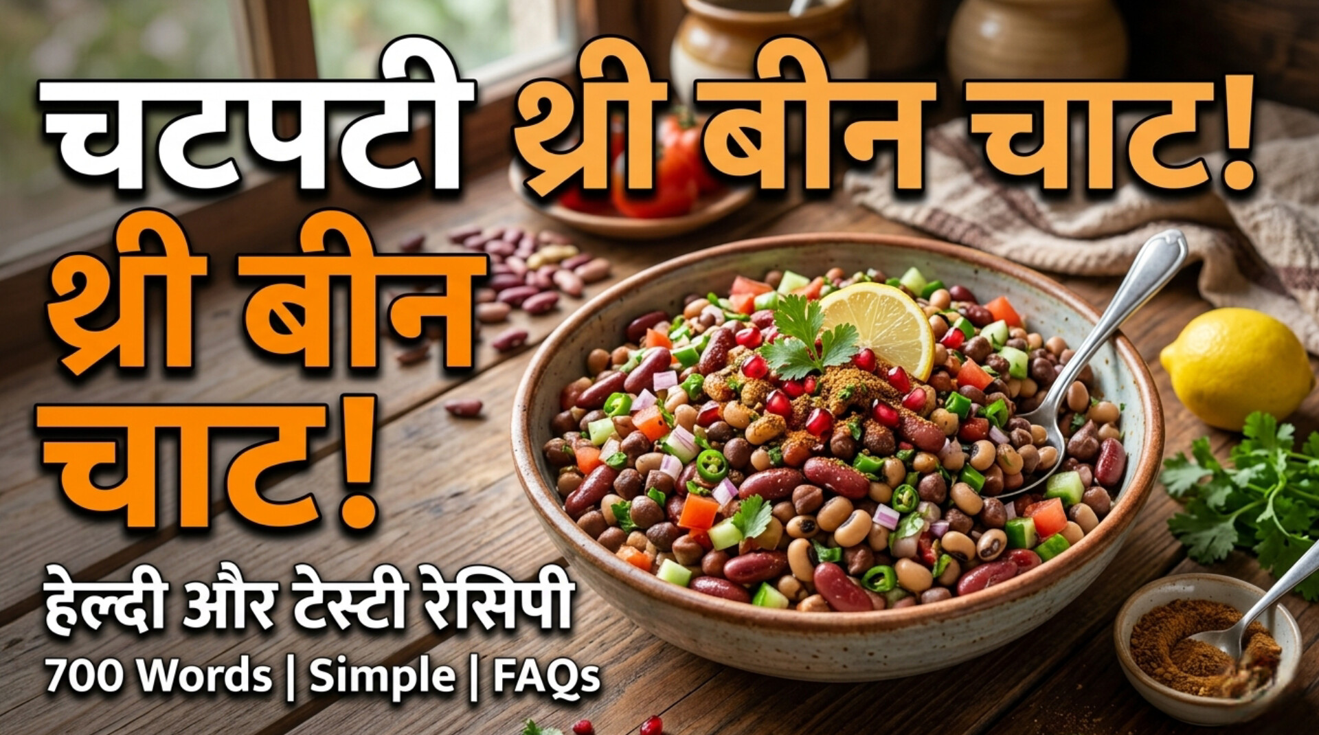 Three beans chaat recipe