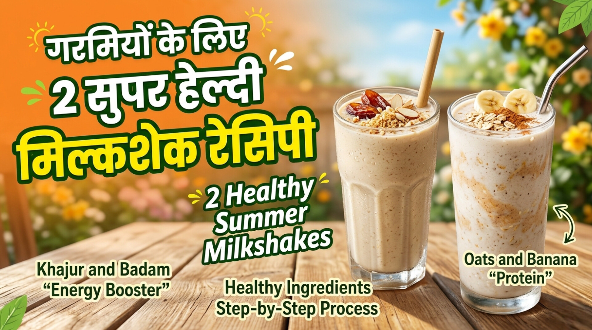 Summer healthy milkshakes recipe