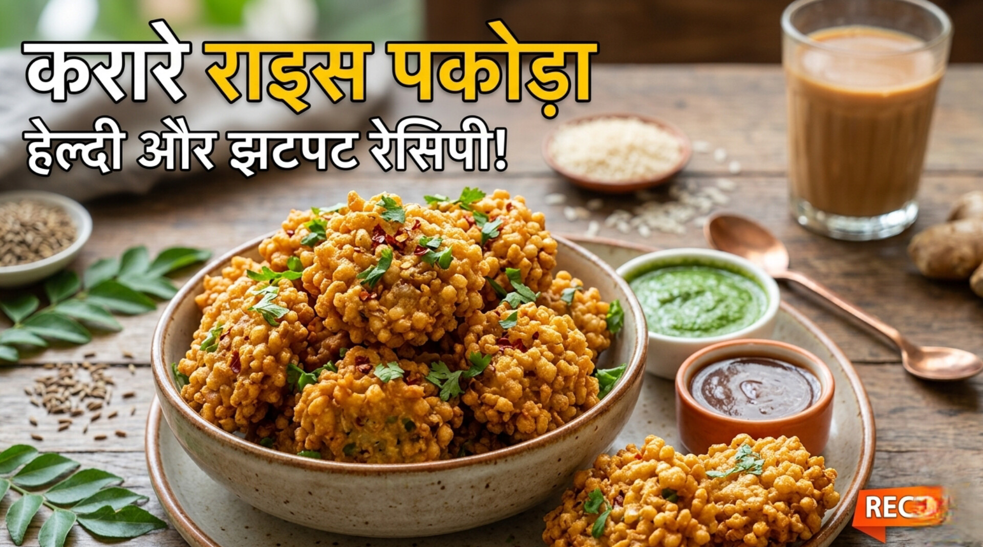 Crispy rice pakoda recipe