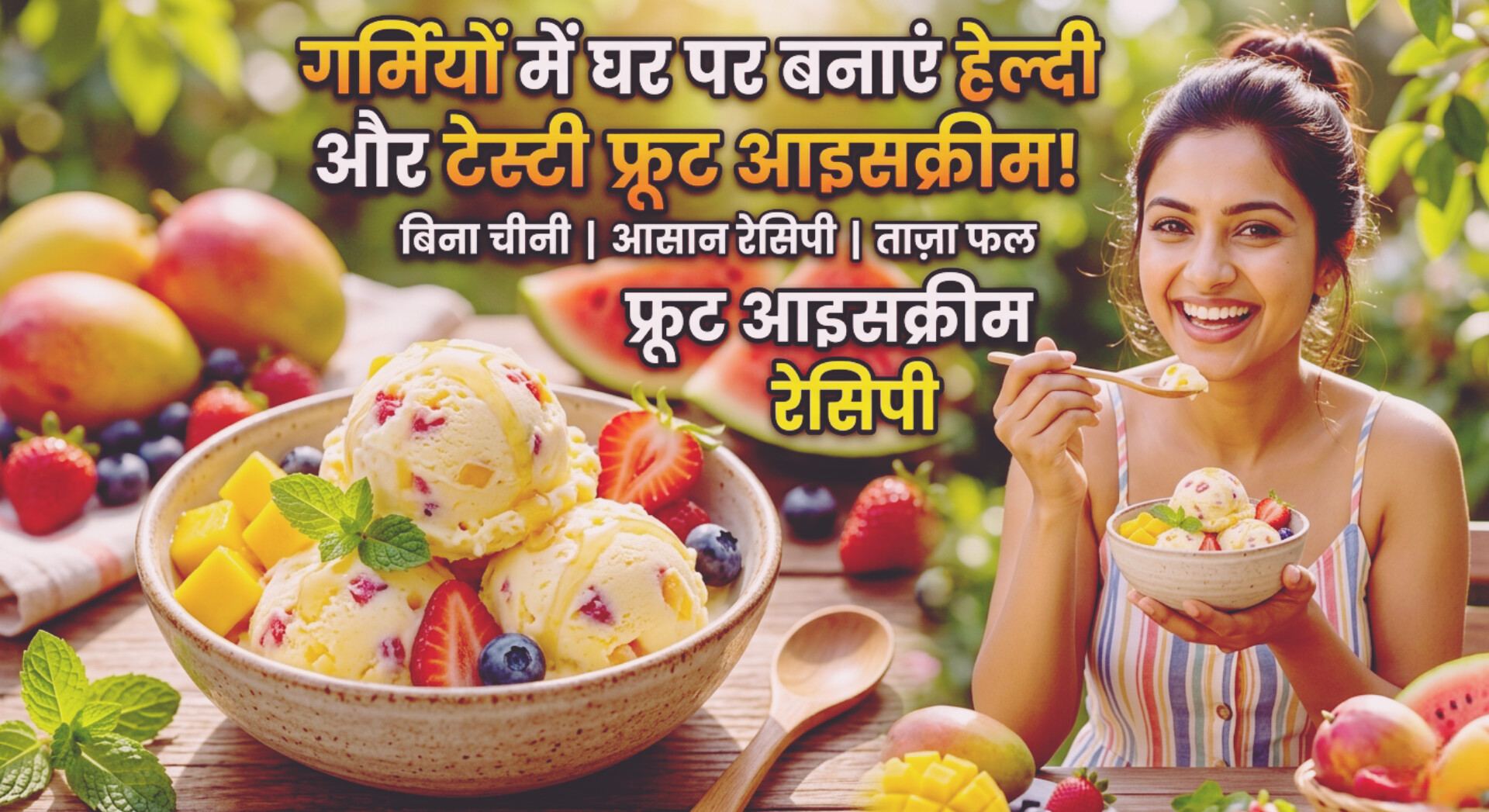 Fruit ice-cream recipe