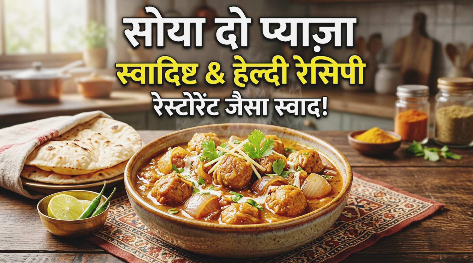 Soya do pyaza recipe