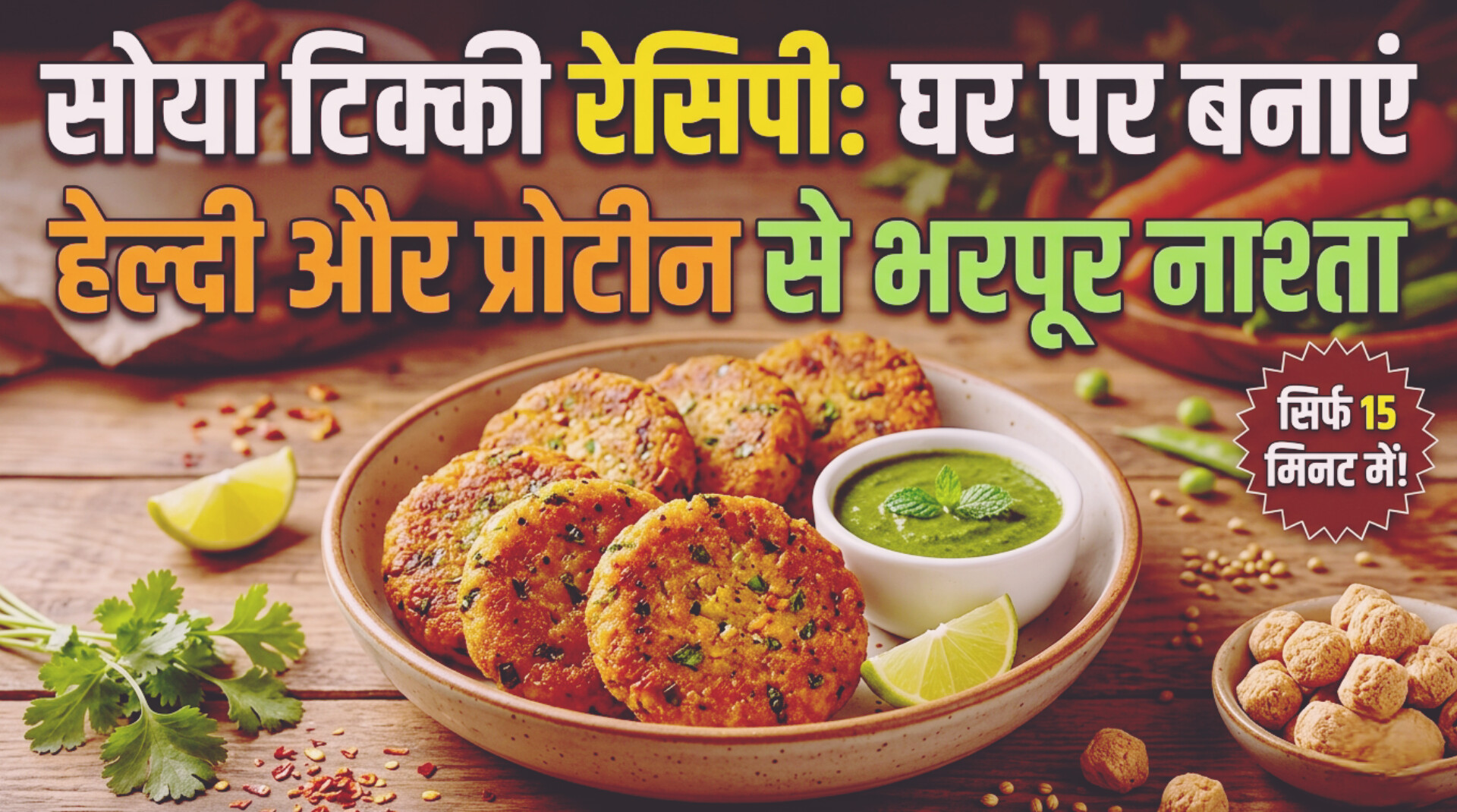 Soya tikki recipe