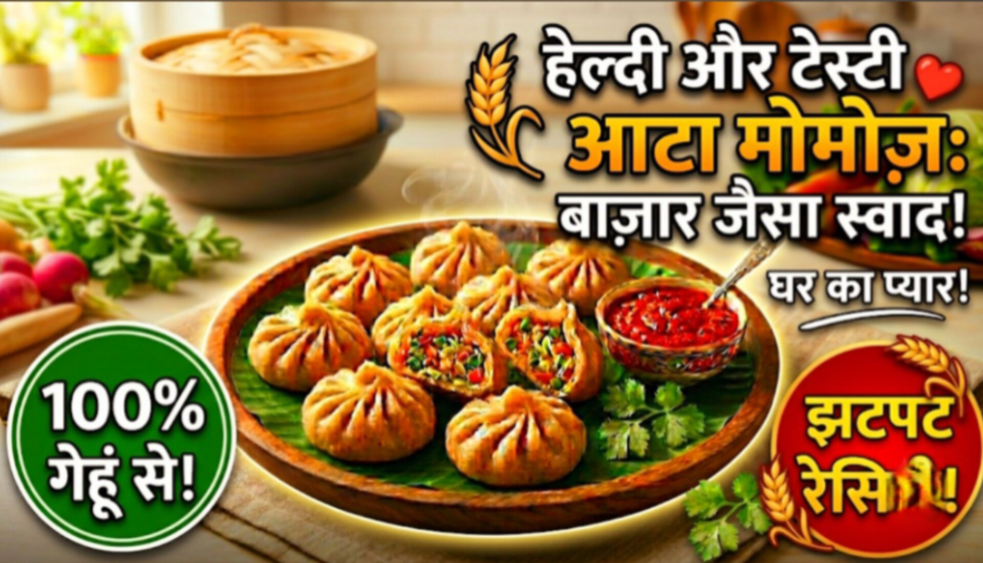 Aata momos recipe